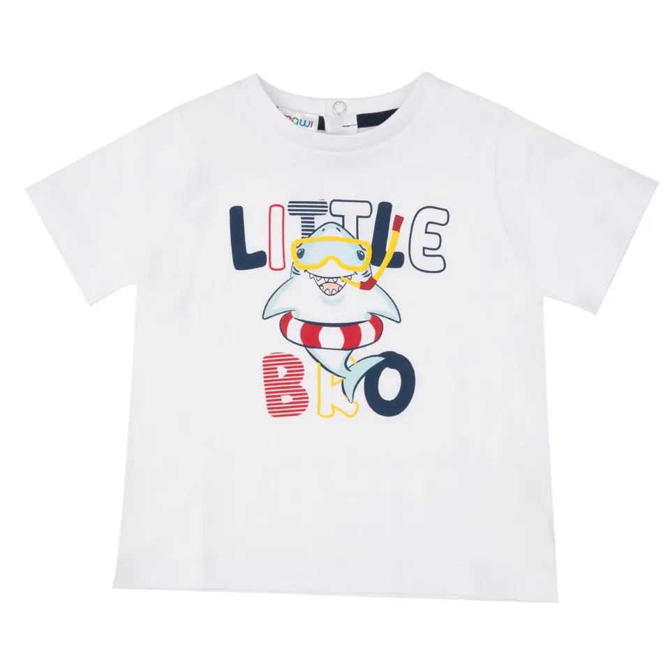 Toys Center Baby t-shirt jersey bimbo bianco little bro