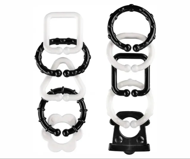 Profibaby Forme giocattolo plastica 10 pezzi bianco nero
