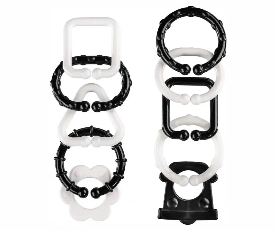Profibaby Forme giocattolo plastica 10 pezzi bianco nero