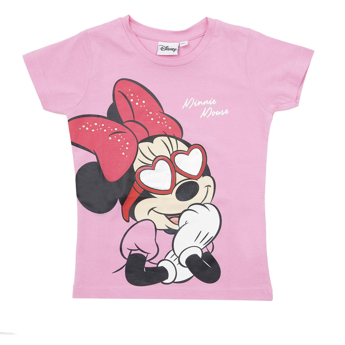 Disney Minnie T-shirt bimba rosa mezza manica jersey