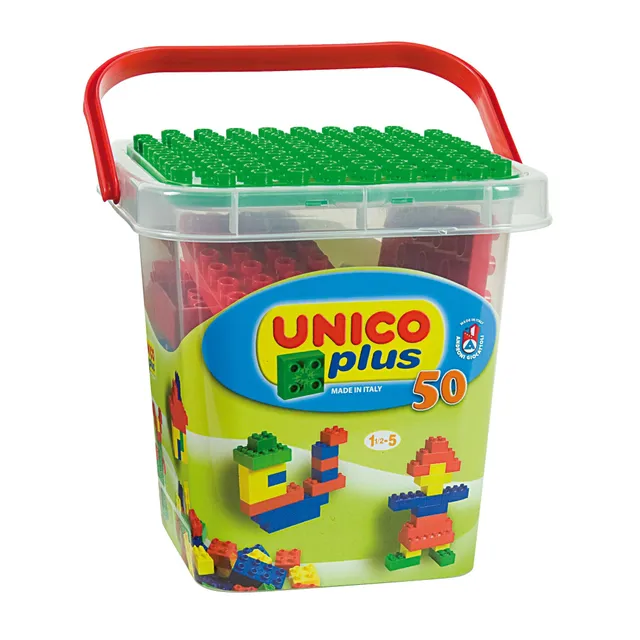 Unico Plus secchiello costruzioni 50 pezzi Made in Italy