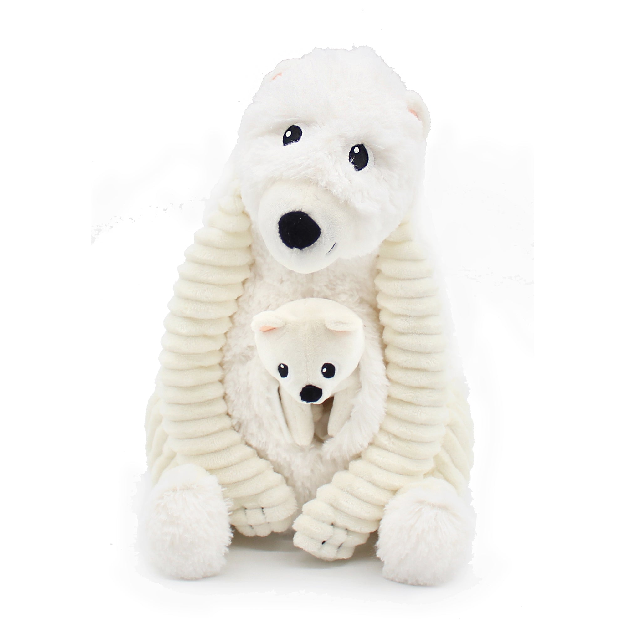 Les Deglingos Ptipotos Grobidou peluche orso bianco 31 cm