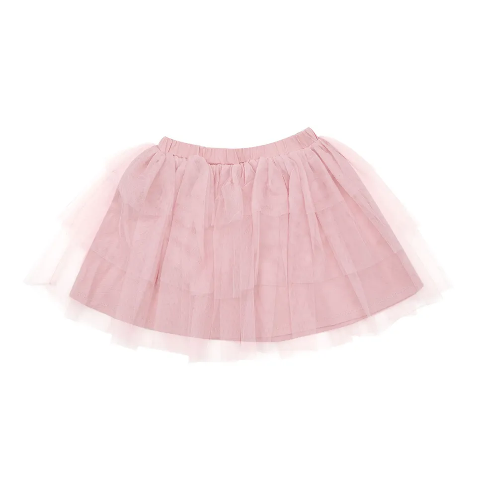 Gonna tulle bimba rosa a balze