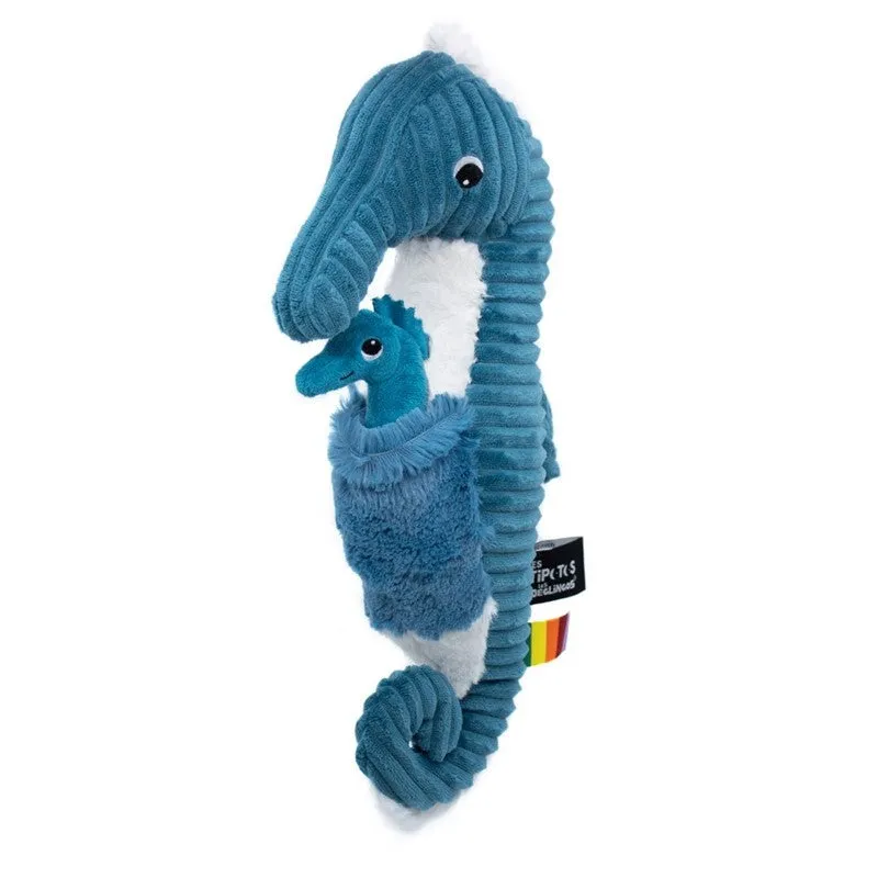 Les Déglingos Ptipotos Papadou Peluche Cavalluccio Blu