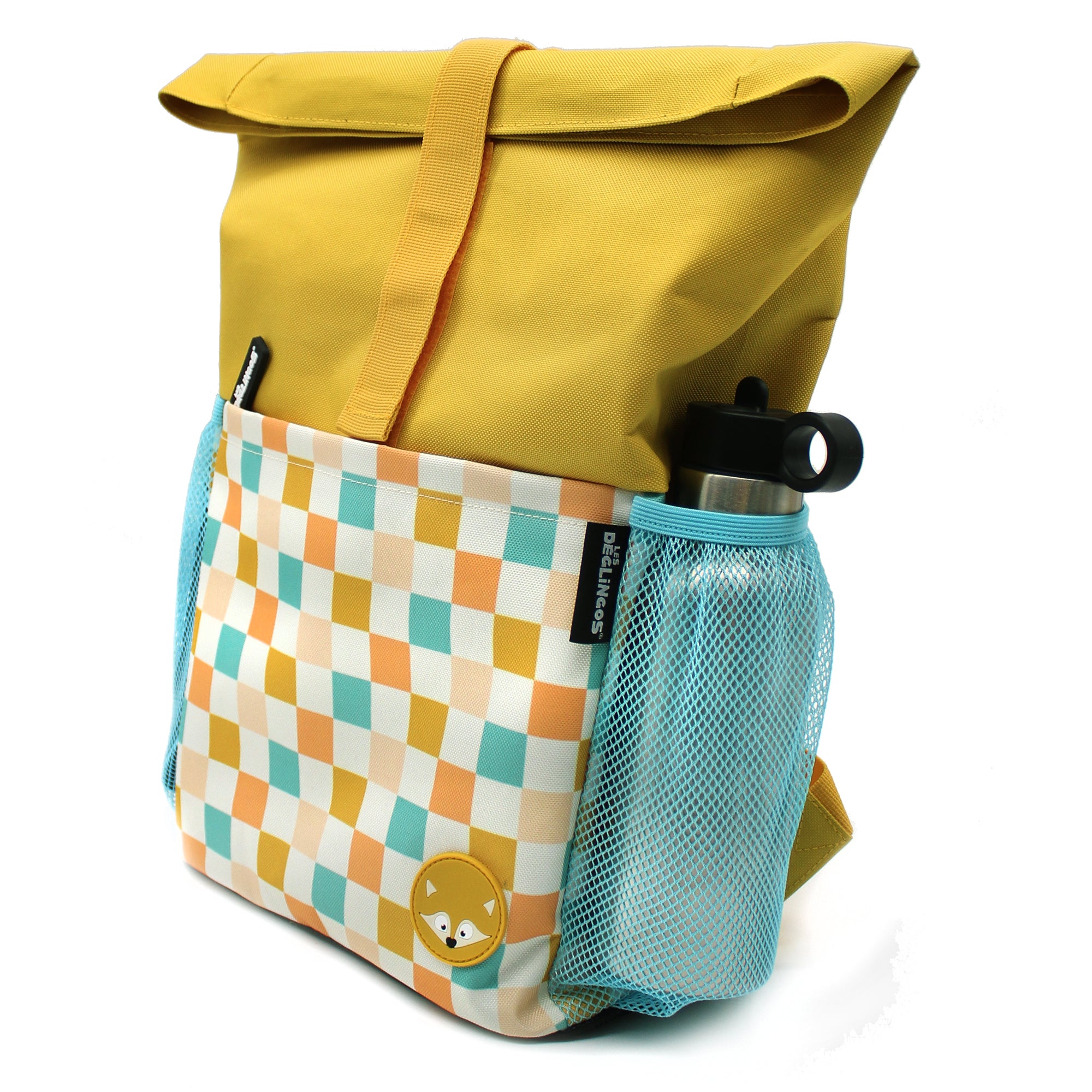 Les Deglingos Cyranos zaino rolltop volpe giallo senape
