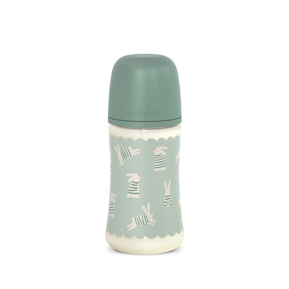 Suavinex Wonderland biberon azzurro 270 ml silicone anticolica