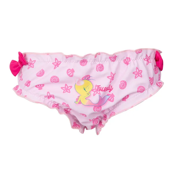 Costume Slip Bimba Tweety Rosa con Fiocchetti
