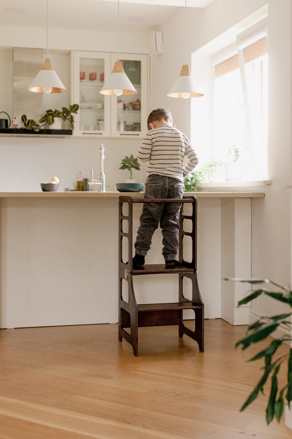 The Dida Montessori Torre Apprendimento Espresso Brown