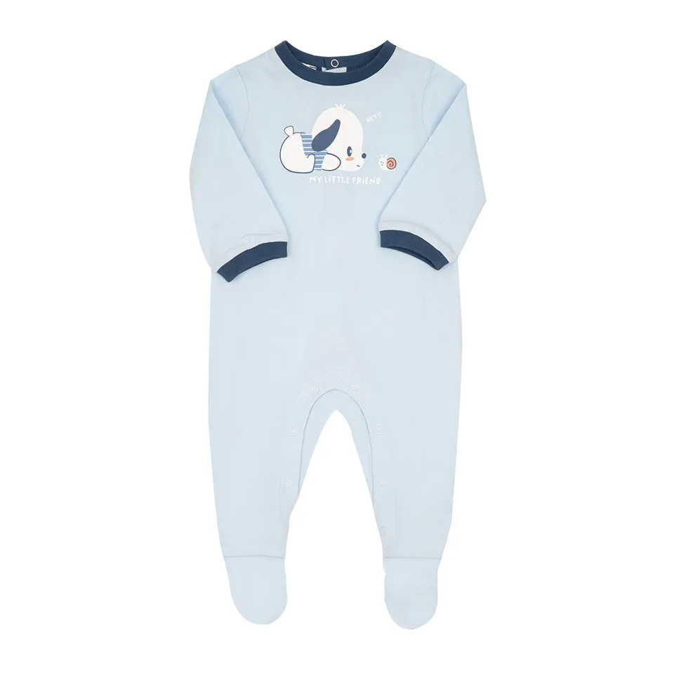 Toys Center Baby tutina neonato azzurra cagnolino piedini