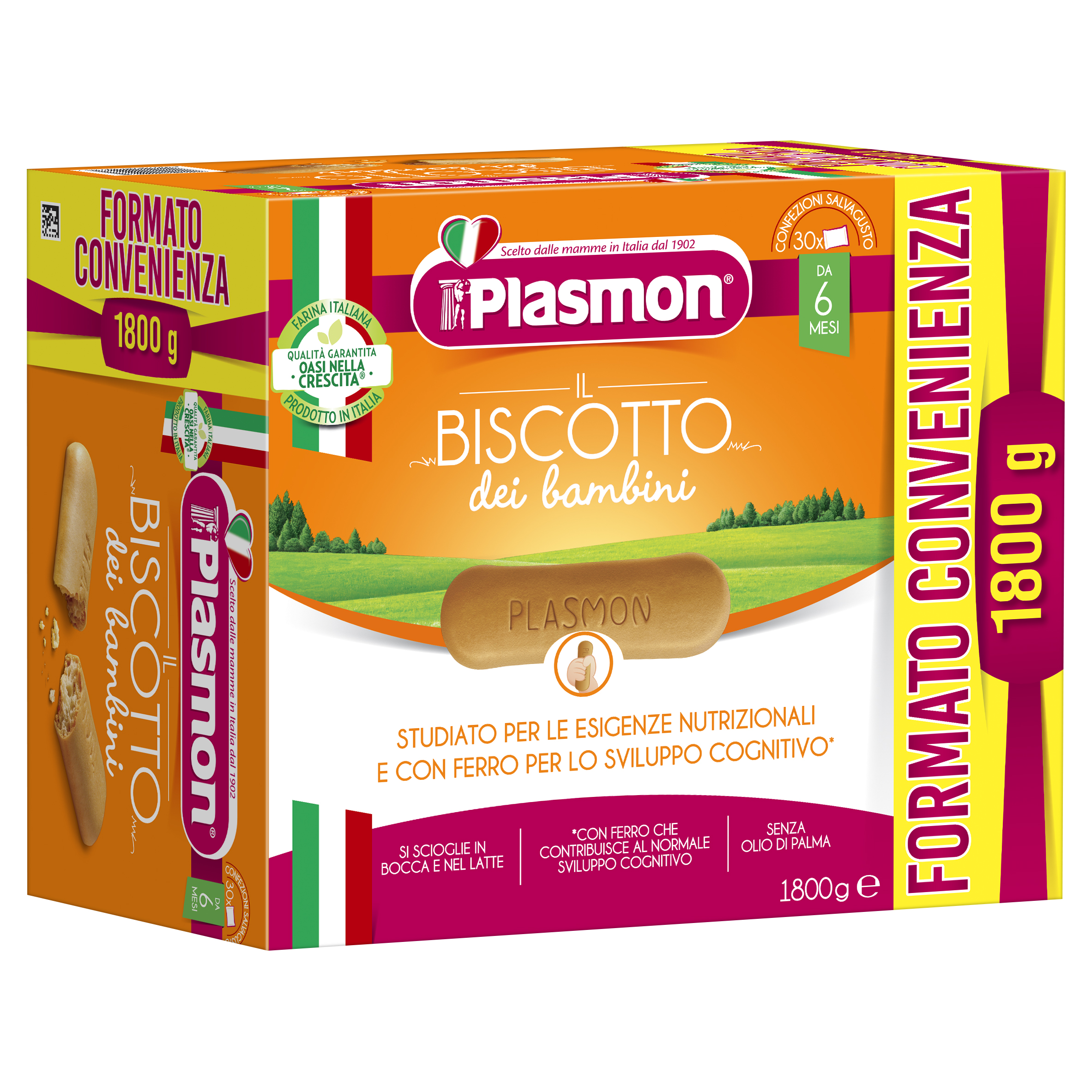 Plasmon Biscotto Classico biscotti infanzia 1800g senza olio di palma
