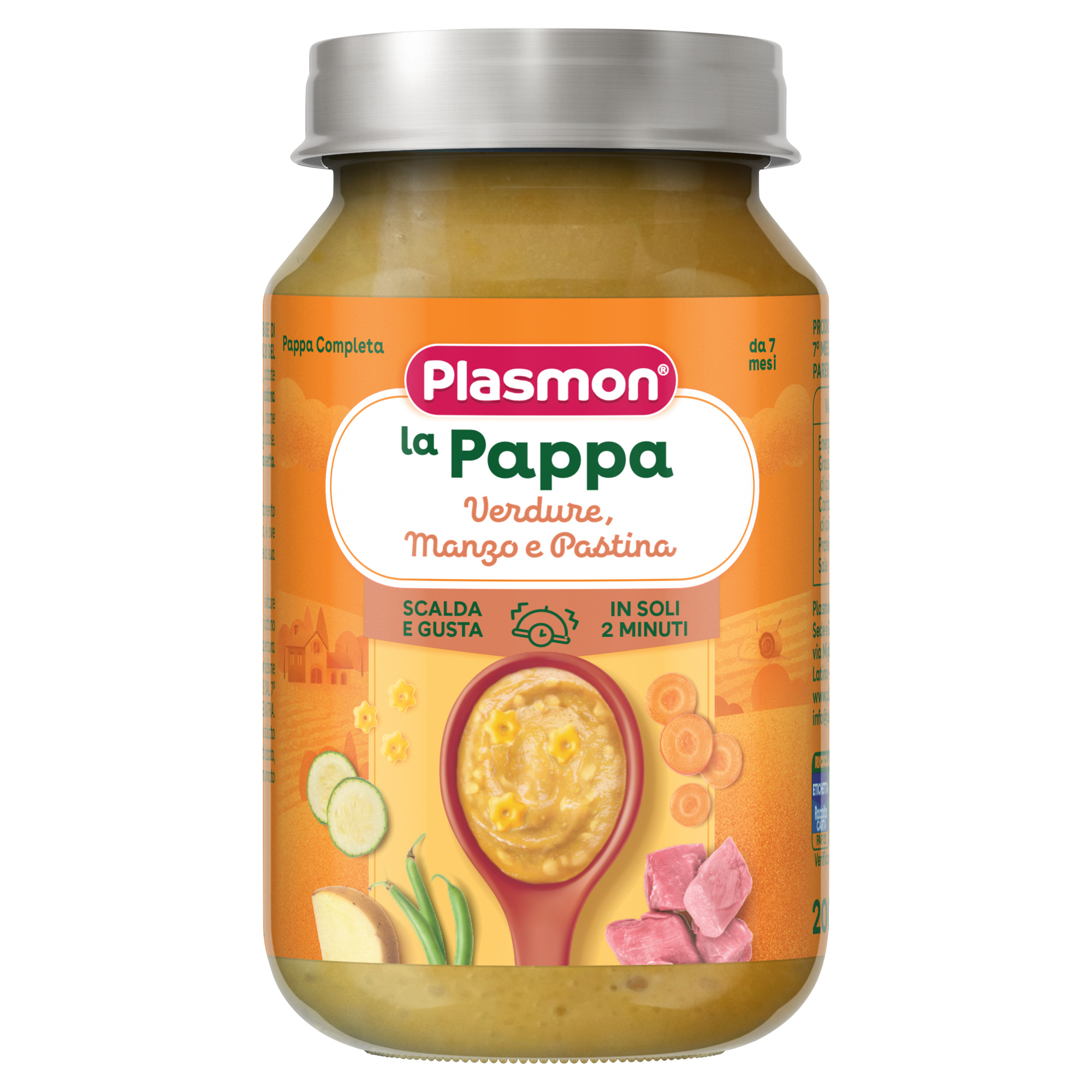 Plasmon La Pappa Verdure Manzo Pastina pappa pronta 7 mesi