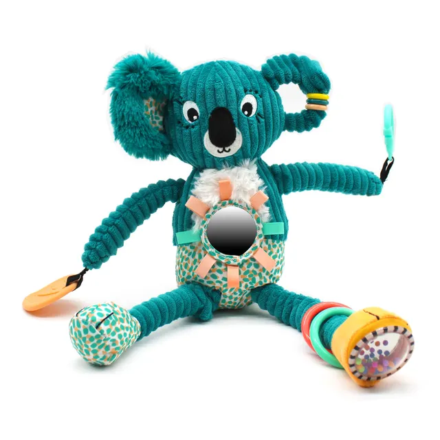 Les Déglingos Berlingos Peluche Attività Koala da Viaggio Blu