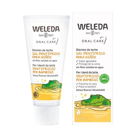 Weleda dentifricio bambini denti da latte finocchio e menta