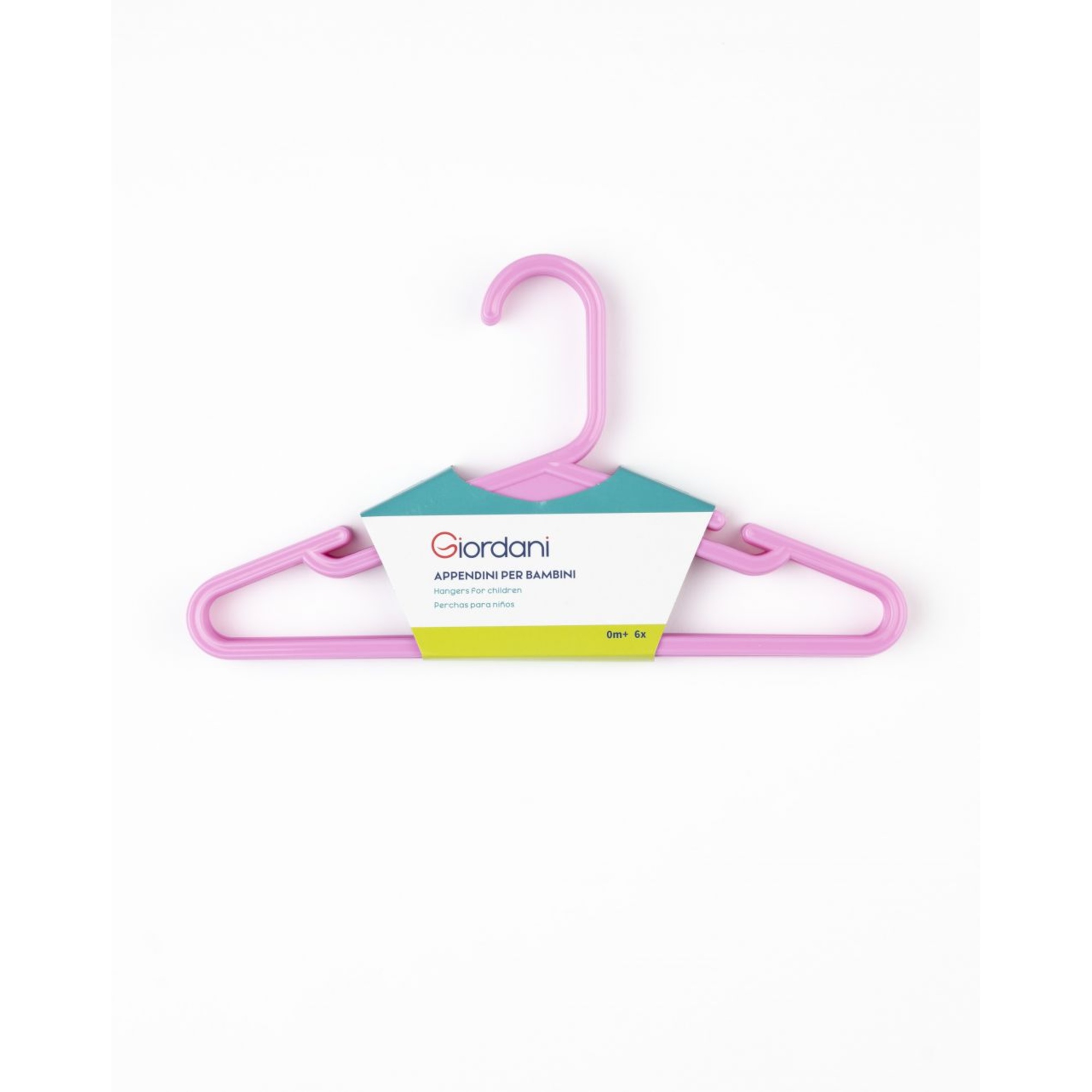 Giordani Grucce Bambini Plastica Rosa 6 Pezzi Cameretta