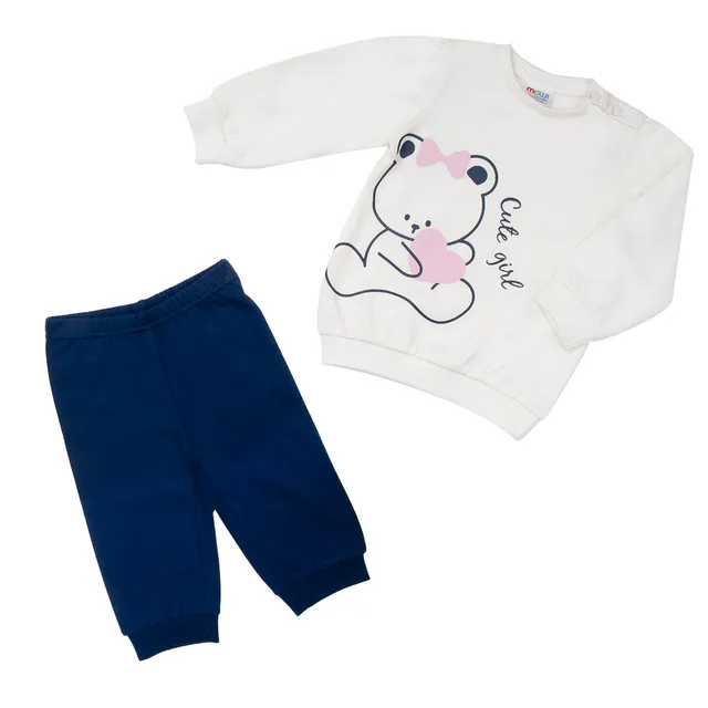 Mawi Orsetta pigiama felpa 2 pezzi bambina mano calda
