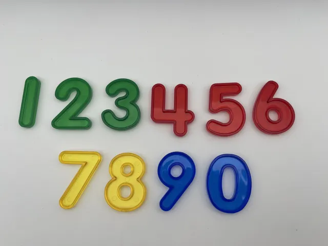 The Dida numeri trasparenti colorati per tavolo luminoso