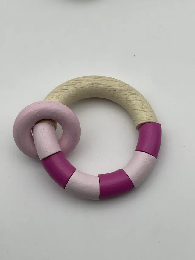 The Dida Sonaglio morditore legno rosa neonato