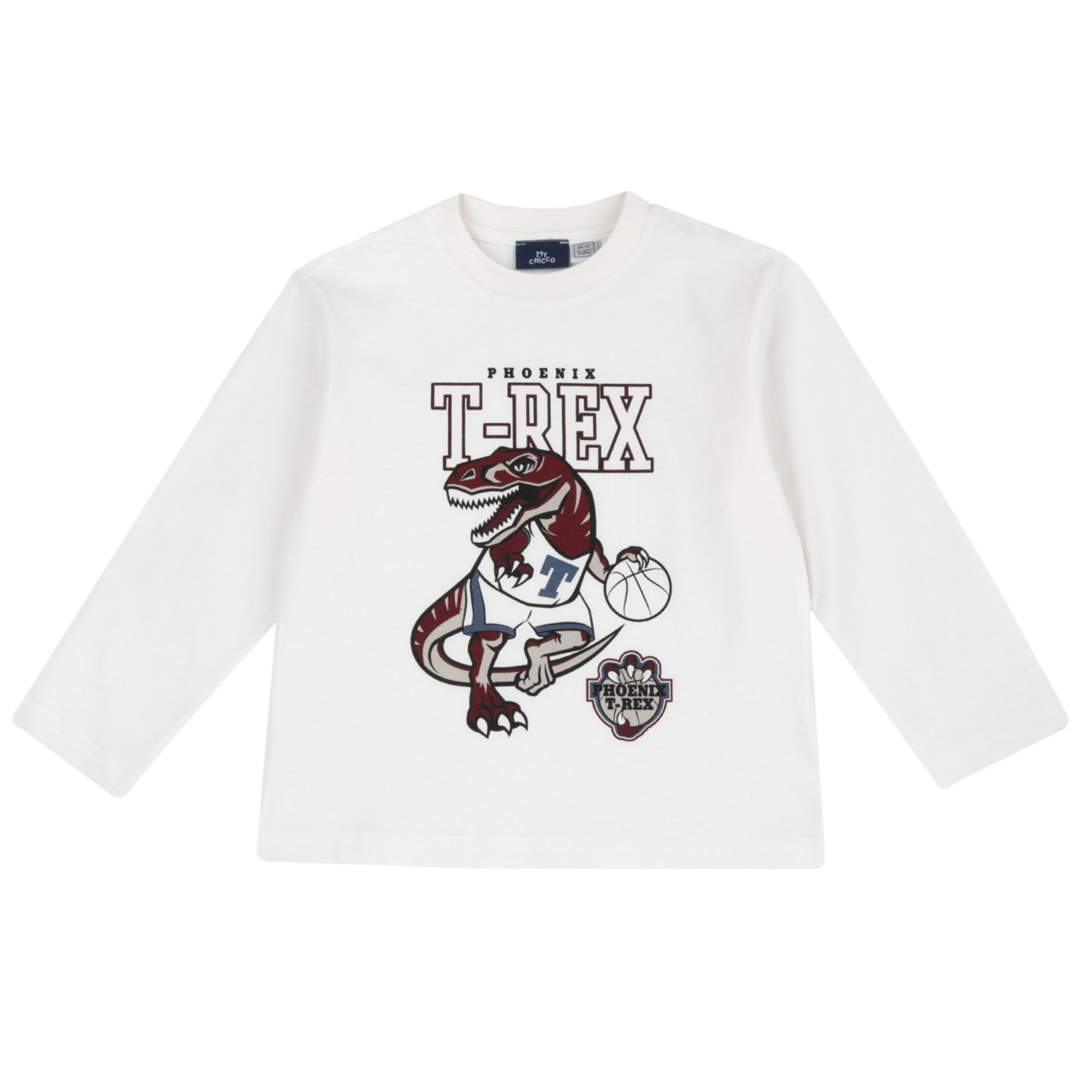 Chicco Maglietta Manica Lunga Panna Dinosauro Cotone