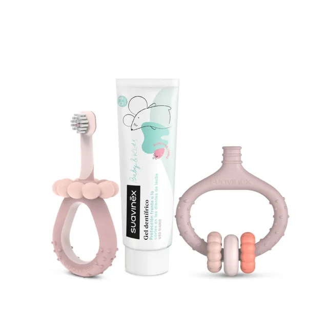 Suavinex Oral Care Primo Set Igiene Orale Rosa 0M+