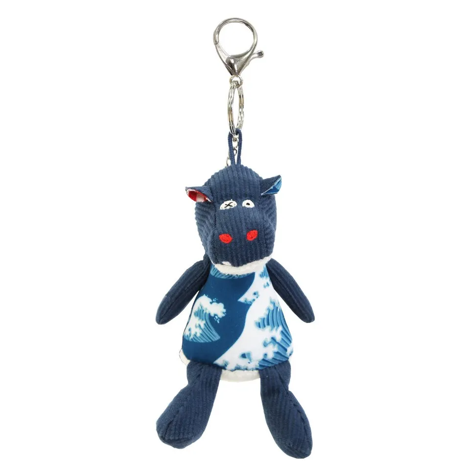 Les Déglingos Hippipos portachiavi peluche ippopotamo blu