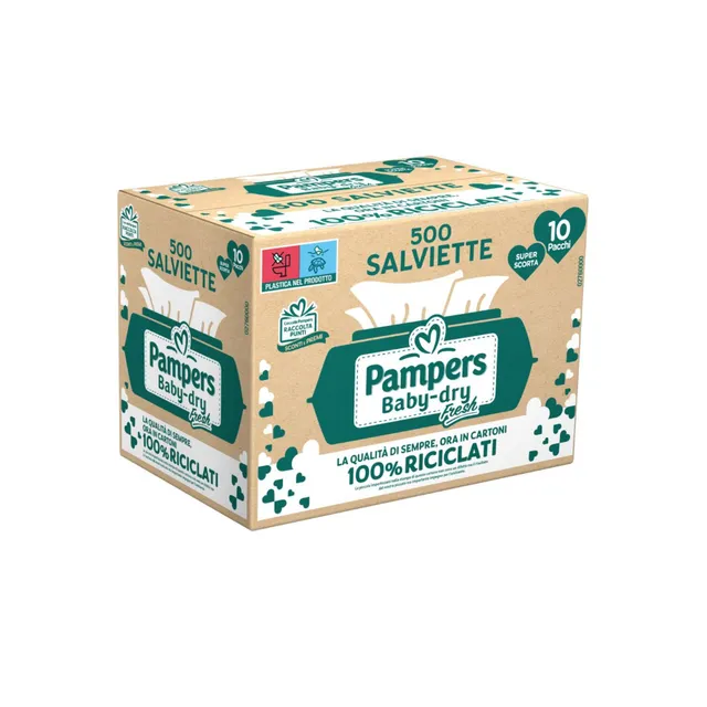 Pampers Baby Dry Salviettine 500 pz pH Neutro