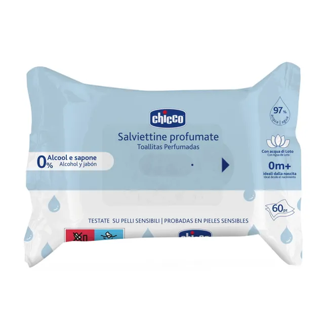 Chicco Salviettine Profumate 60 pezzi senza alcool