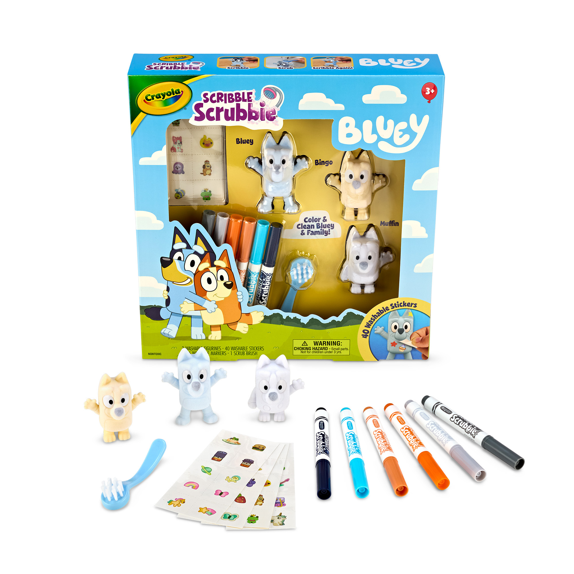 Crayola Washimals set Bluey 3 cuccioli pennarelli lavabili