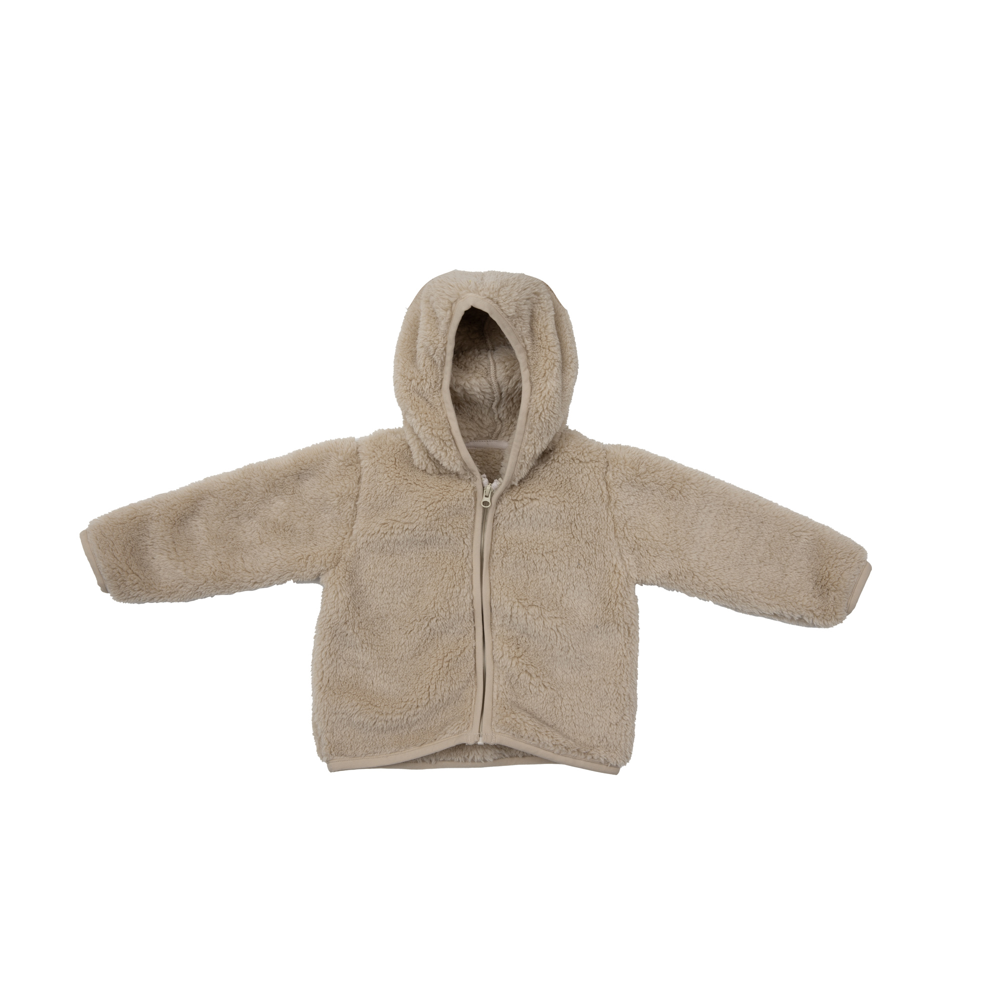 Mawi cardigan peloso bimba con cappuccio zip
