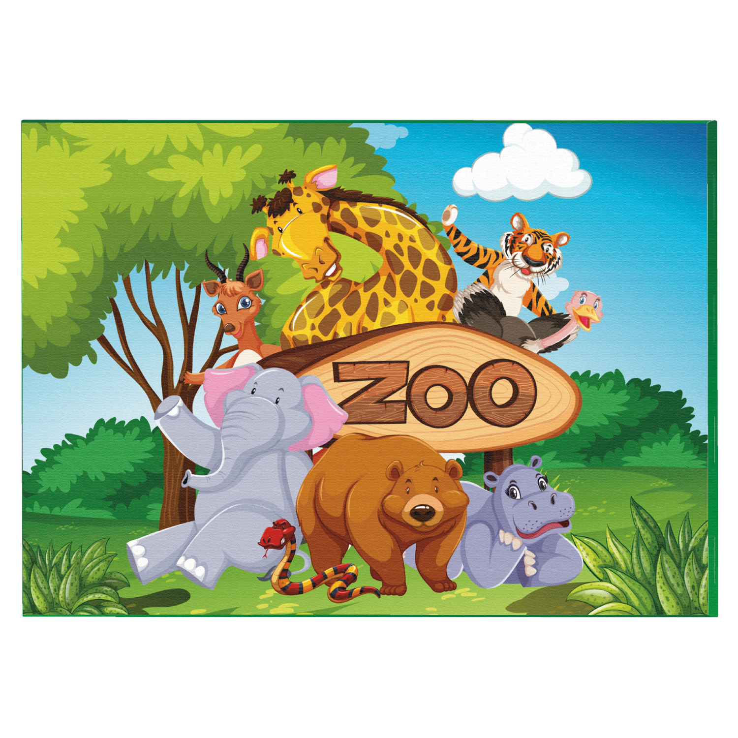 Baby’s Clan Happy Zoo tappeto gioco imbottito in cotone