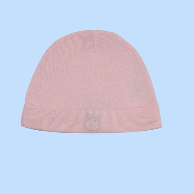 Mawi Cuffia Costina Cotone Rosa Cappellino Neonata
