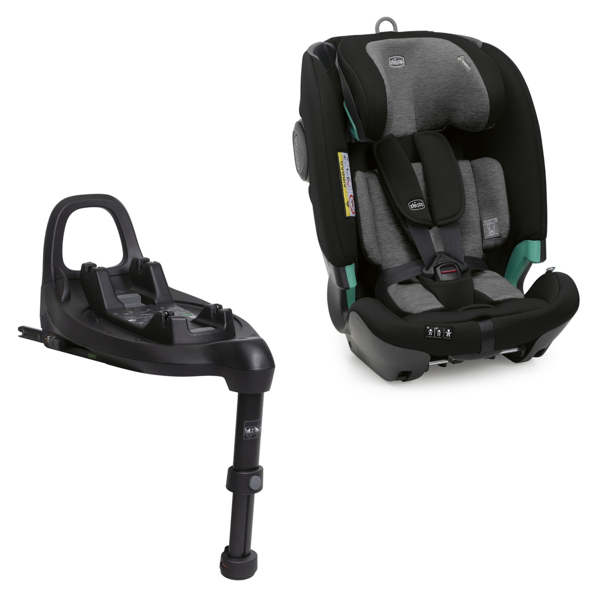 Chicco Fullseat 360 seggiolino auto Black Satin 61-150cm i-Size