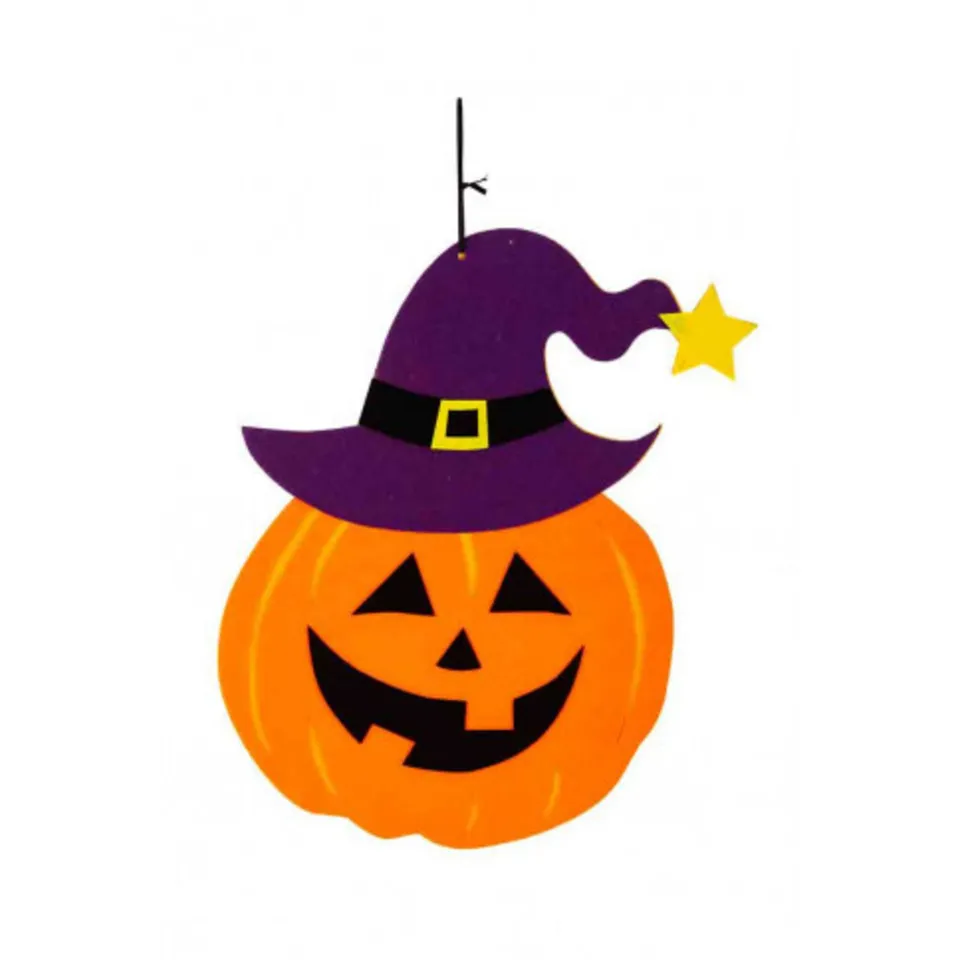 Zucca feltro appendere 36 cm decorazione halloween strega