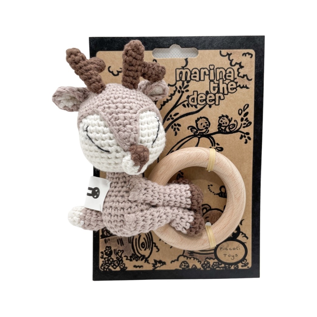 Piccoli Toys Marina il Cervo sonaglio uncinetto cotone