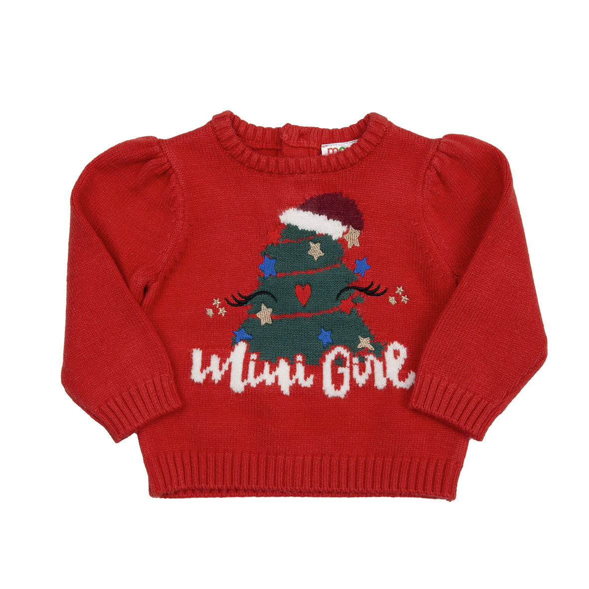 Mawi Family maglia tricot rossa intarsio Natale girl