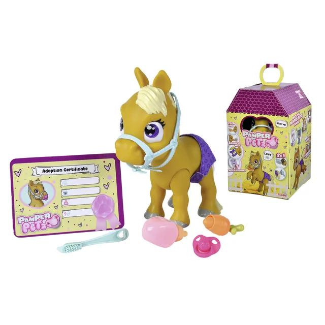 Pampet Petz Pony peluche 24 cm con 7 accessori