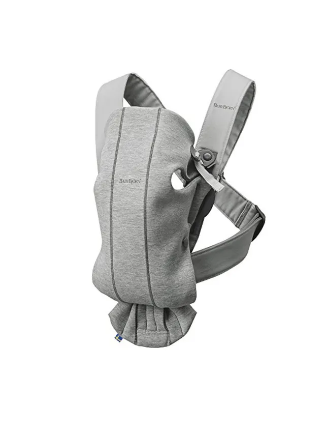 BabyBjörn Carrier Mini Marsupio Neonato Grigio Chiaro 3D Jersey