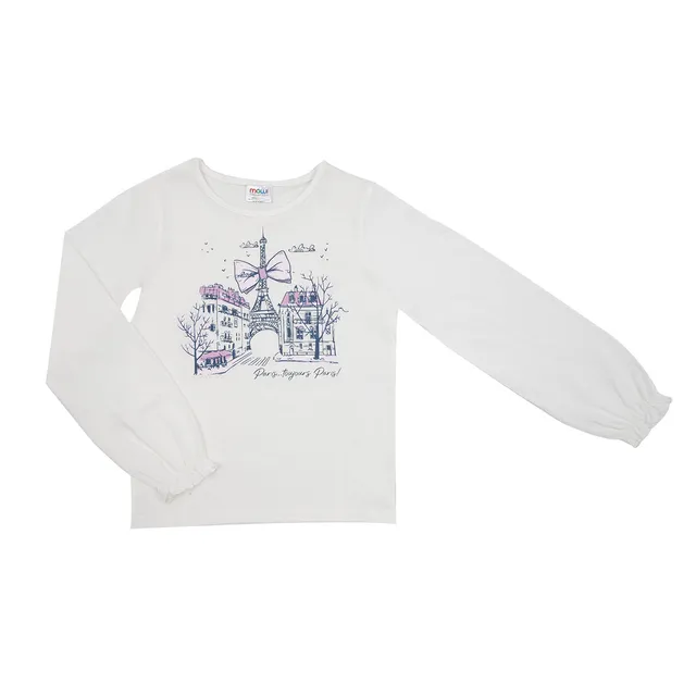 Toys Center Baby Paris T-shirt manica lunga bimba bianca