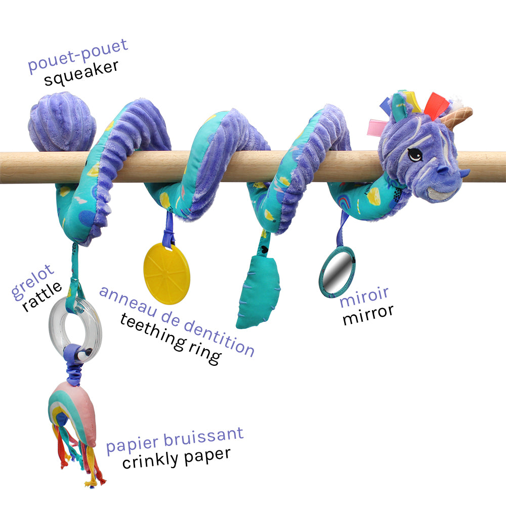 Les Déglingos Kiprokos Spirale Attività Zebra Viola
