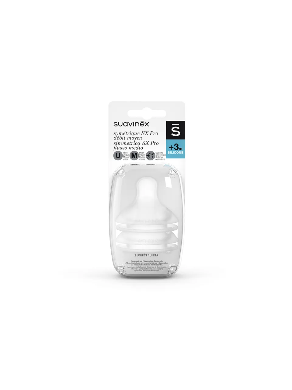 Tettarella Silicone SX Pro Flusso Medio 2 Pezzi