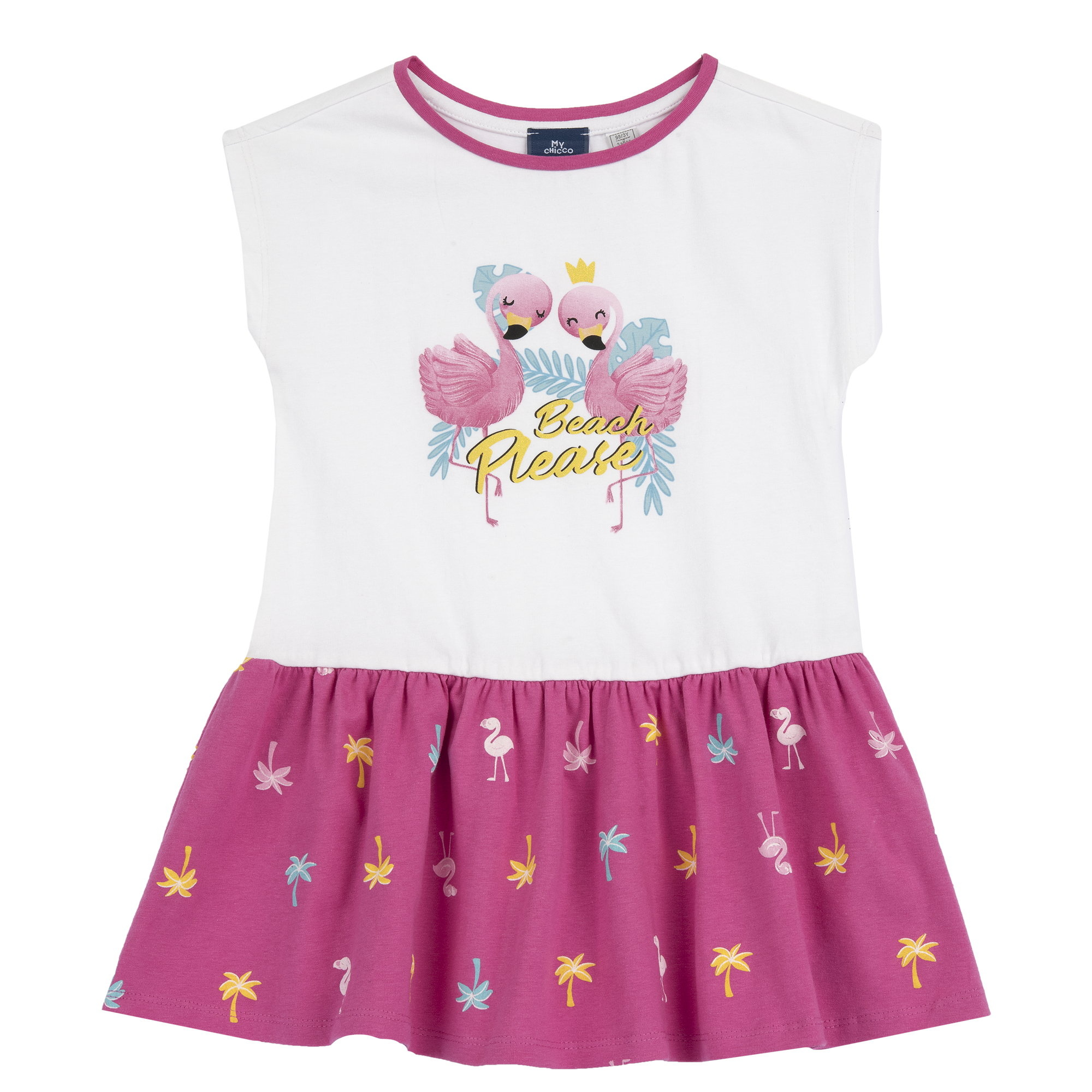 Chicco vestito bimba cotone smanicato leggero