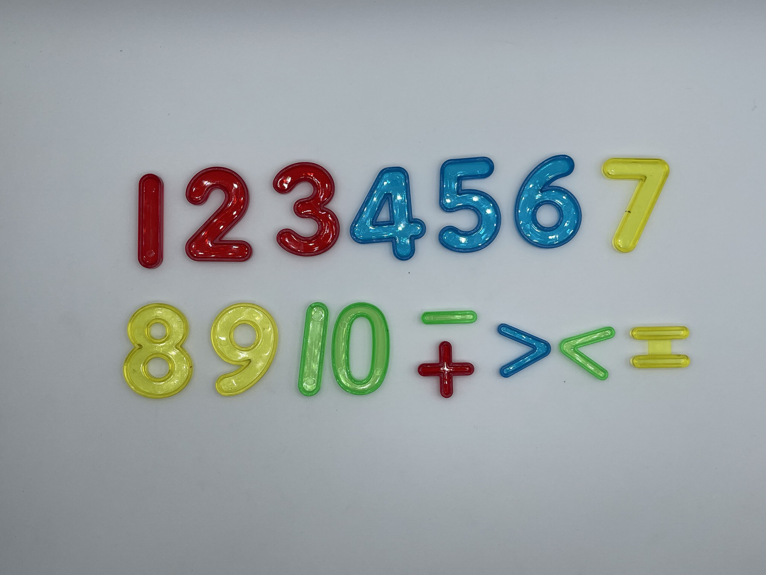 The Dida numeri e simboli trasparenti colorati