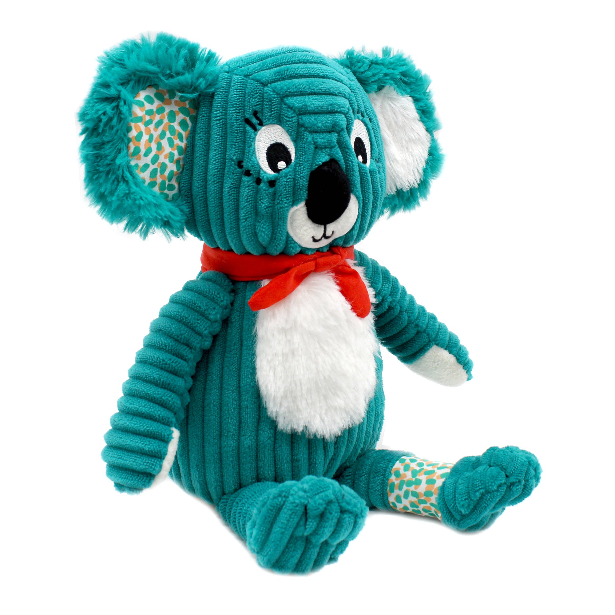 Les Deglingos Originals Berlingos Koala peluche neonato blu verde 25 cm