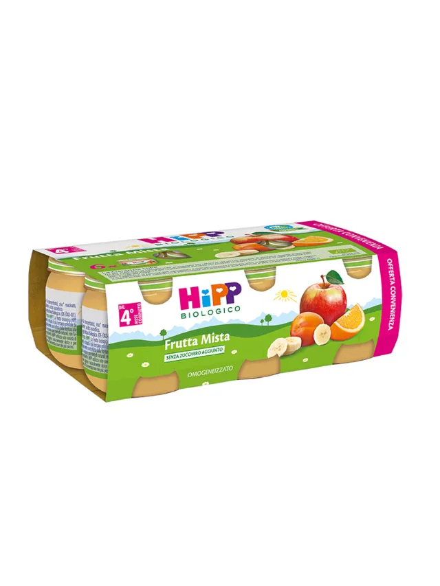 HiPP Omogeneizzato Frutta Mista Bio 6x80g dal 4 Mese