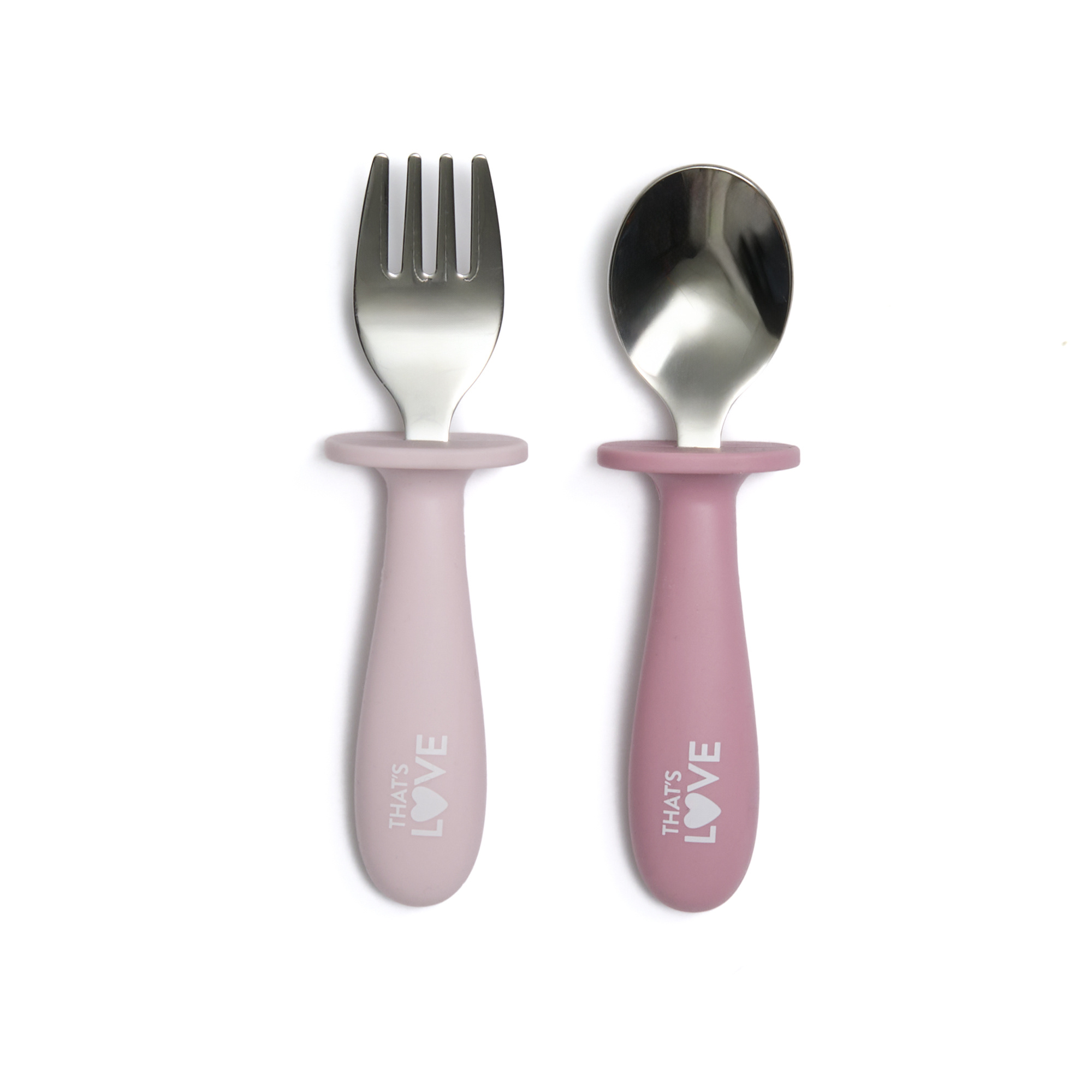 That's Love posate bimbo 18m+ rosa inox forchetta cucchiaio