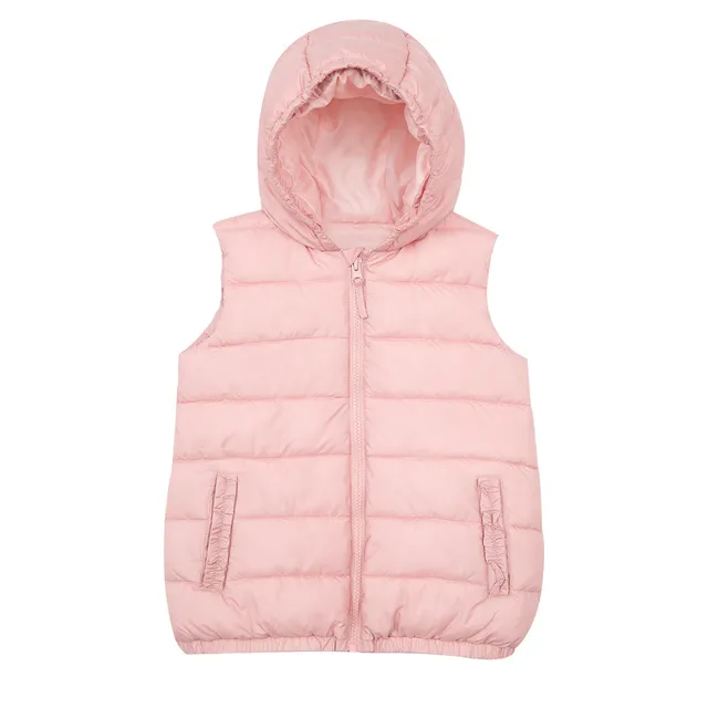 Toys Center Baby gilet imbottito bimba rosa con cappuccio