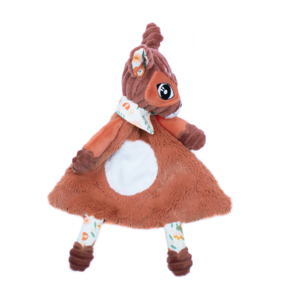 Les Deglingos Mélimélos doudou cervo rosso terracotta
