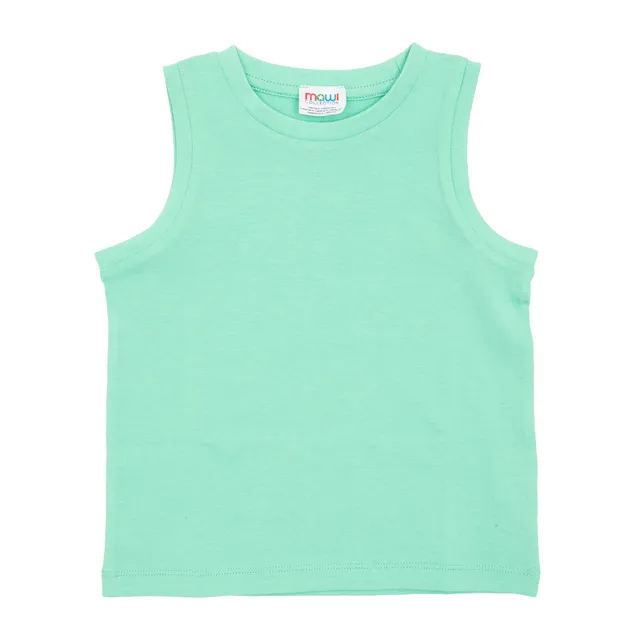 Canotta jersey bimbo verde chiaro tinta unita