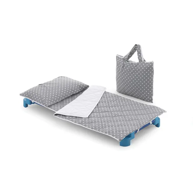 Italbaby set asilo brandina pois tortora trapuntato