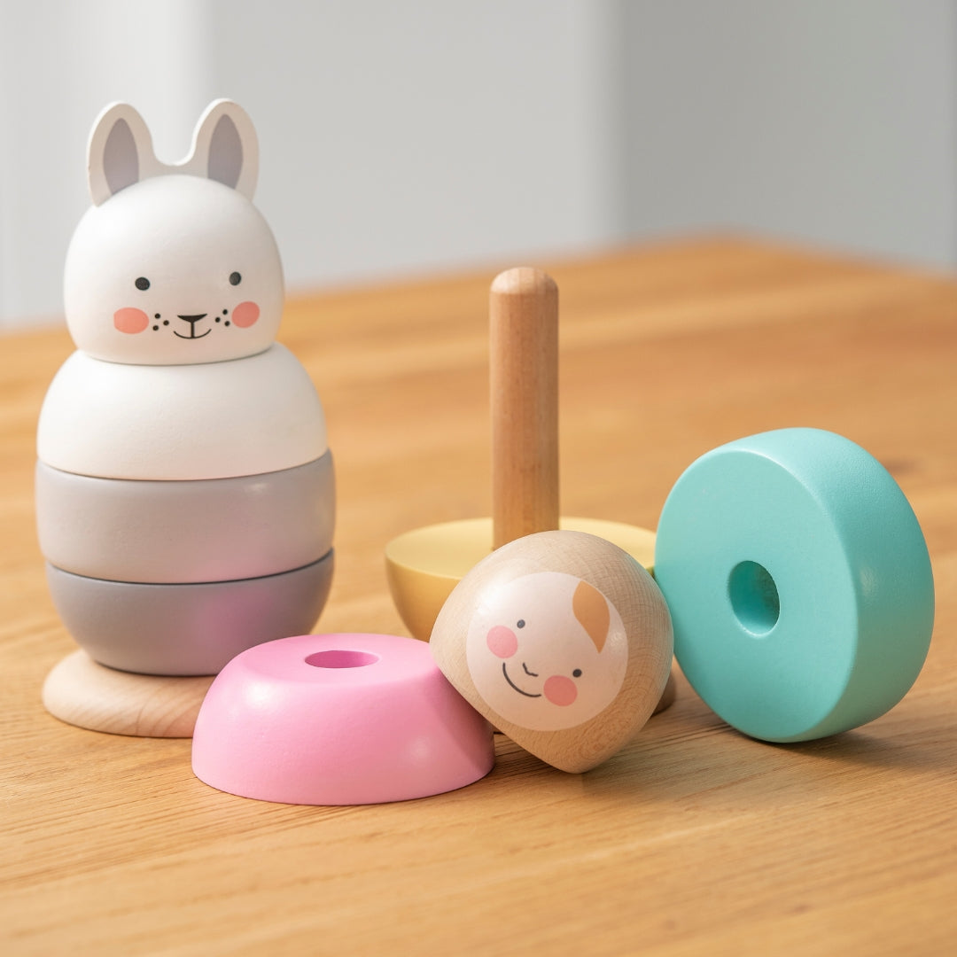 Rosa & Bo Bo Bunny impilabile legno coniglietto