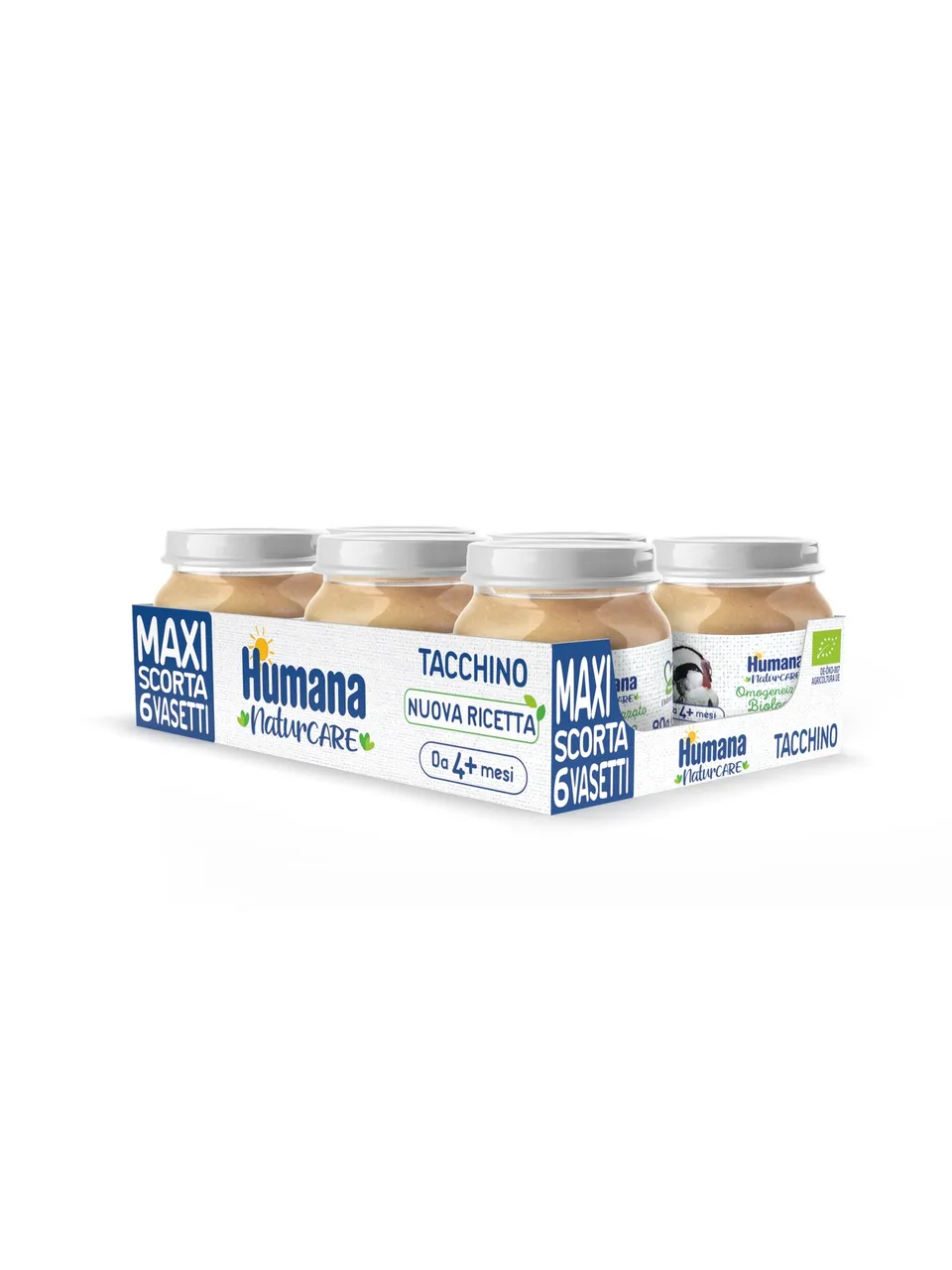 Humana Omogeneizzato Tacchino Bio 6x80 g Svezzamento